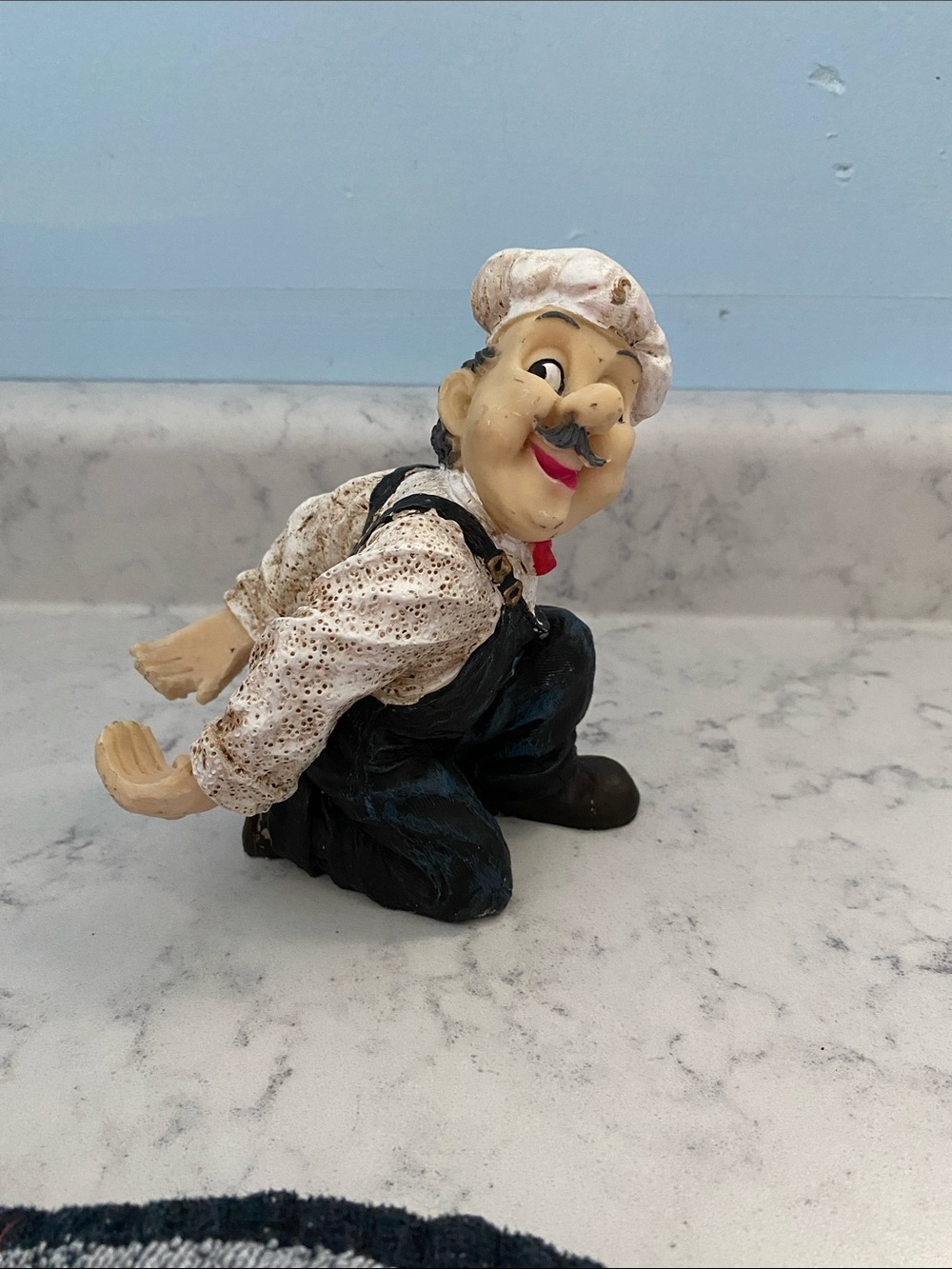 Decorative Baker Figurine in Cream and Black